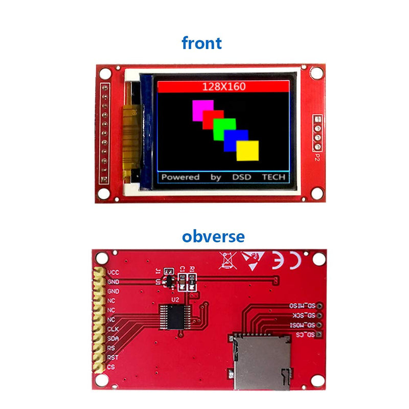 DSD TECH 1.8 Inch TFT LCD Display Module with SPI Interface for Arduino and MCU