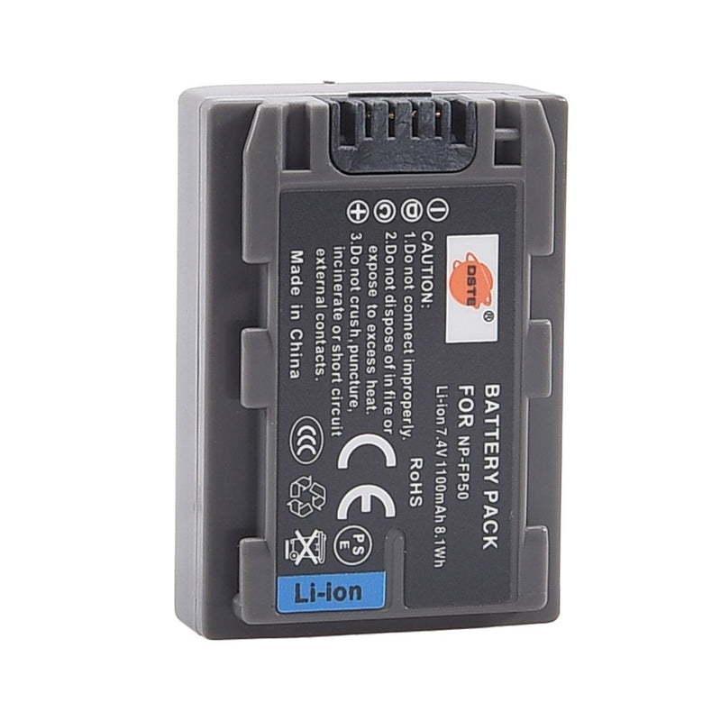 [AUSTRALIA] - DSTE Replacement for 2X NP-FP50 Battery + DC04 Travel and Car Charger Adapter Compatible Sony DCR-HC30 40 43E 65 85 94E 96 DCR-SR30 60E 70E 80E 100 Camera as NP-FP30 NP-FP60 NP-FP70 NP-FP71 