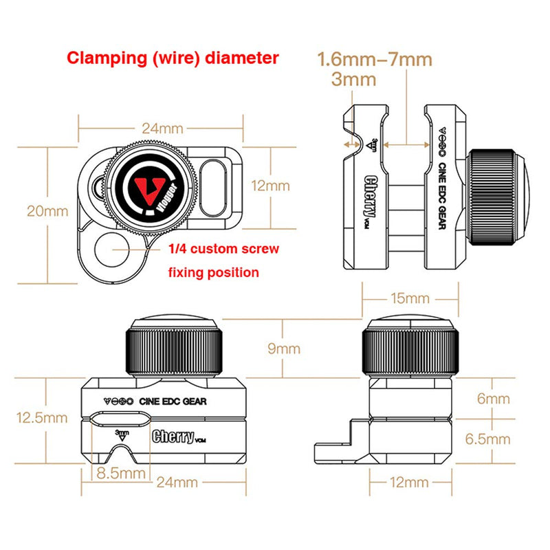 FRIENA HDMI Cable Clamp Lock Compatible with Camera Cage