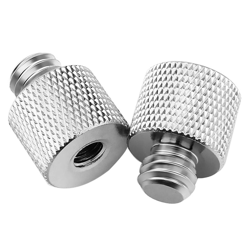 JOMLEY 1/4 to 3/8 Adapter,1/4"-20 Female to 3/8"-16 Male Screw Thread Adapter for Camera Monitor - 2 Pack