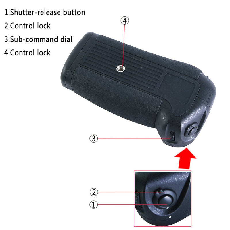 DSTE Replacement for Pro MB-D10 Vertical Battery Grip + 2X EN-EL3E Compatible Nikon D300 D300S D700 D900 SLR Digital Camera