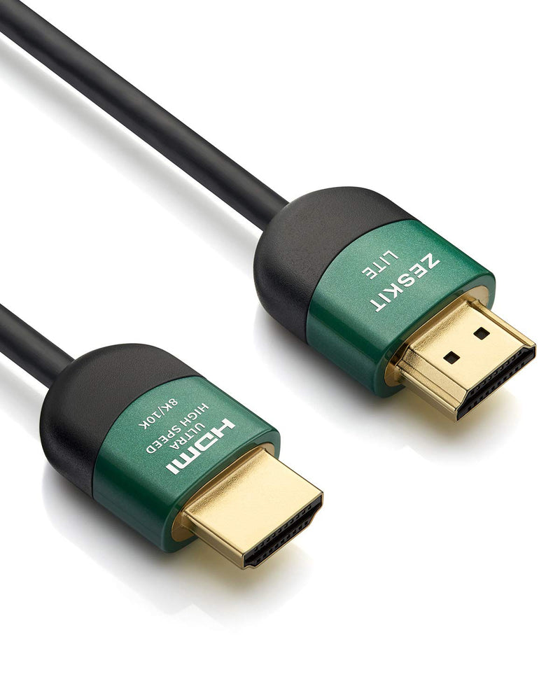 [AUSTRALIA] - Zeskit Lite 48Gbps Slim Certified Ultra High Speed HDMI Cable 1.5ft, 4K120 8K60 144Hz eARC HDR HDCP 2.2 2.3 Compatible with Dolby Vision Apple TV 4K Roku Sony LG Samsung Xbox Series X RTX 3080 PS4 PS5 0.5m/1.5ft 