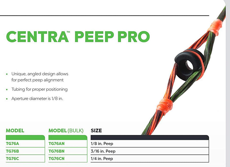 TRUGLO TG76C Centra Peep Single (1/4) Red