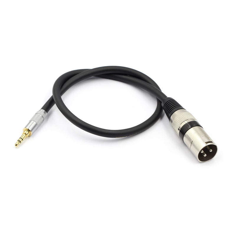 [AUSTRALIA] - TISINO 3.5mm to XLR Cable Unbalanced 1/8 inch Mini Stereo Jack to XLR Male Adapter Microphone Cord - 3.3ft/1m 3.3 feet 