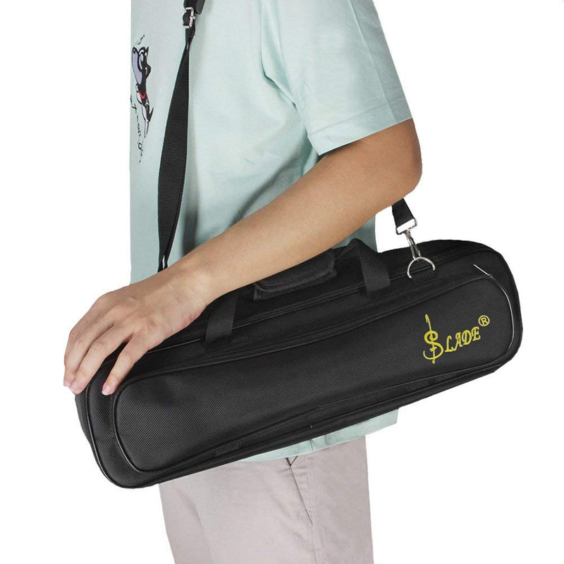 Vilihy LADE Padded Flute Bag Backpack Soft Case Lightweight with Carry Handle Shoulder Strap Black