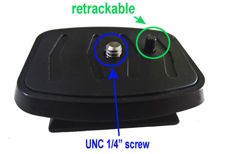 [AUSTRALIA] - UNC 1/4 Screw 1.71X1.71 inch 43.5mm Plastic Square Base Fast Quick Release Adapter Plate Installed on Digital Camera Tripod, with 1/4 UNC Screw Included 