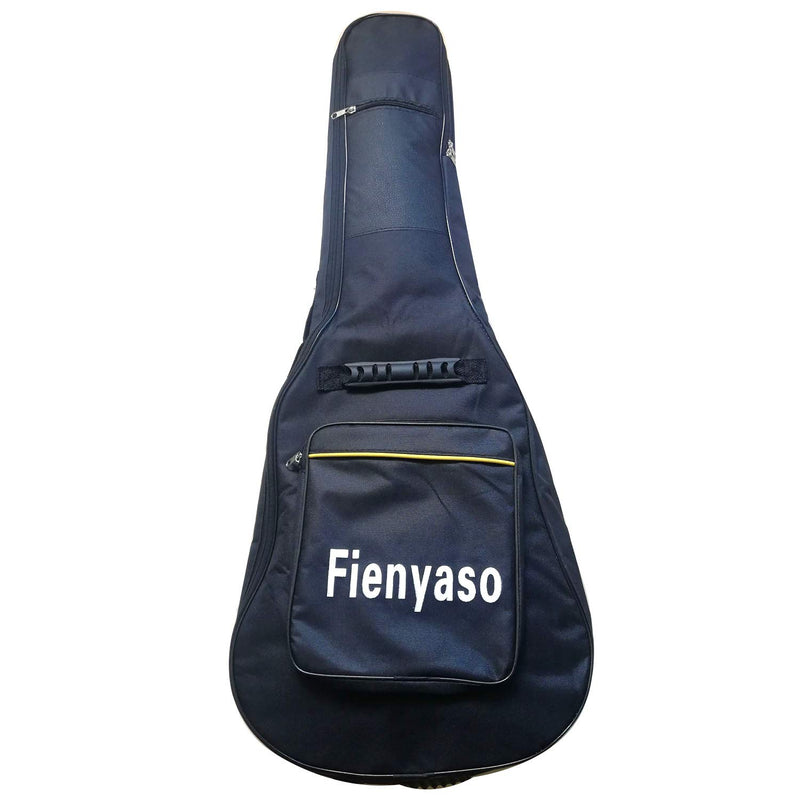 Fienyaso Musical instrument accessories, cases, carrying bags, storage bags, 36 Inch Guitar Bag Padding Waterproof Dual Adjustable Shoulder Strap Acoustic Guitar Folk Guitar Gig Bag - Black