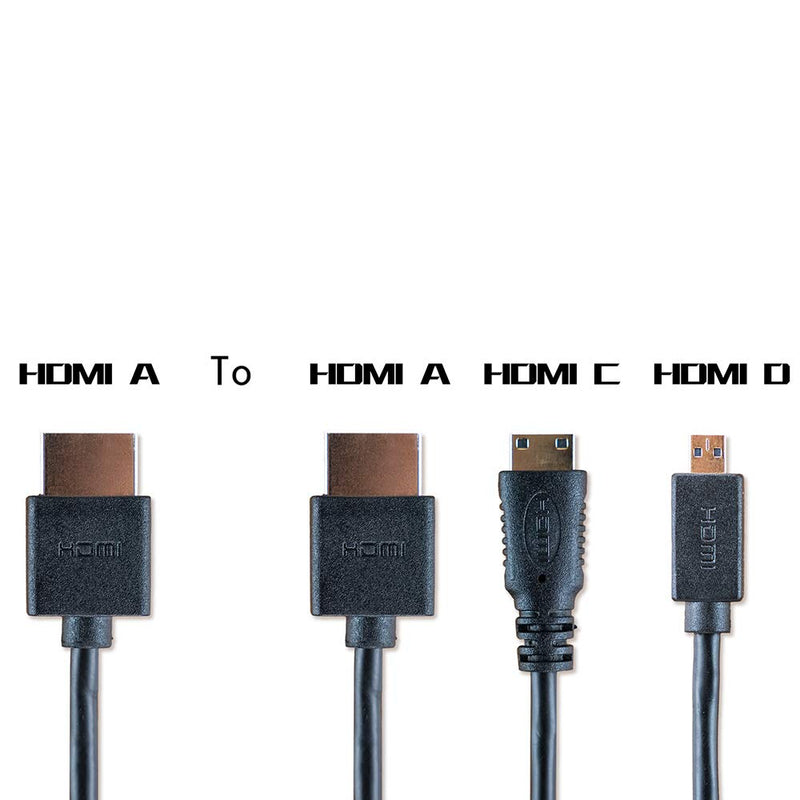 HDMI Cable DSLR Camera Cable for Image Transmission 20cm 3-Pack(HDMI-HDMI, HDMI-Mini, HDMI-Micro)