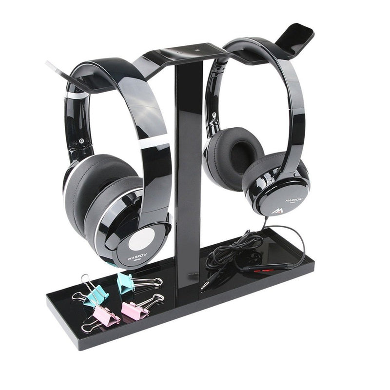 Headphone Stand, MOCREO Acrylic Dual Balance Headset Stand Gaming Headphone Holder/Mount/Hanger, Desktop Headset Holder/Mount/Hanger, Extra Thick