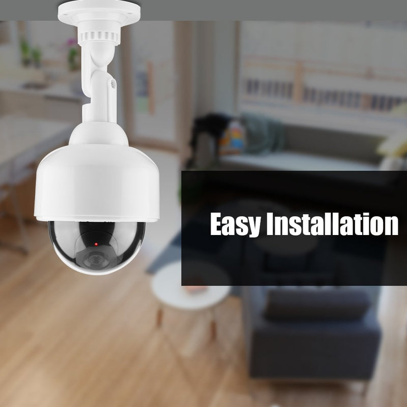 Dummy Camera, Wireless CCTV Anti-Theft Camera, Fake Dome Security Camera 360° Rotation Camera for Residential or Business Premises