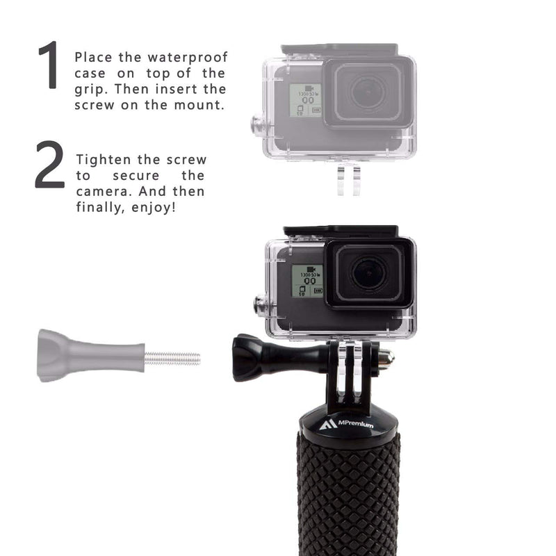 Waterproof Floating Hand Grip Compatible with GoPro Hero 9 8 7 6 5 4 3+ 2 1 Session Black Silver Camera Handler & Handle Mount Accessories Kit & Water for Water Sport and Action Cameras (Green) Green