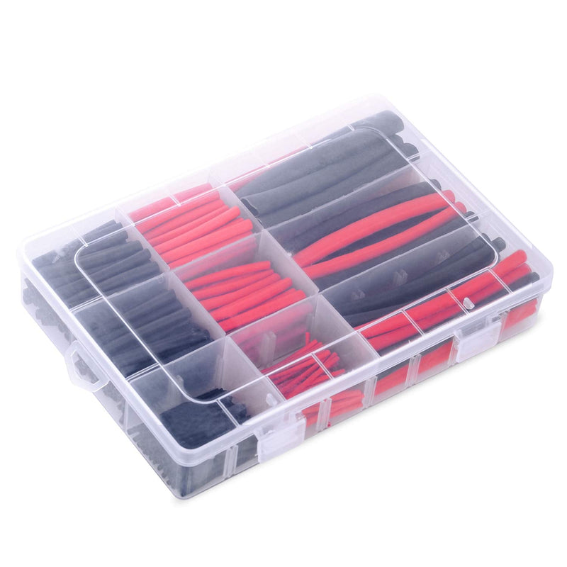 Nilight 270 pcs 3:1 Dual Wall Adhesive Heat Shrink Tubing kit, 6 Sizes(Dia): 1/16", 3/32", 1/8", 3/16", 1/4", Best Cable Sleeve Tube Assortment , 2 Years Warranty