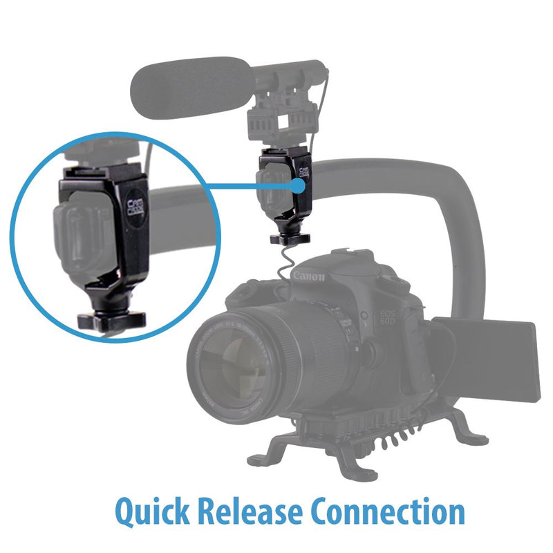 [AUSTRALIA] - Cam Caddie Scorpion / EX Accessory Shoe Mount for Flash Shoe Accessories LED Light Microphone and Field Monitor Hot and Cold Compatible with Adjustable CNC Aluminum Shoe Plate 