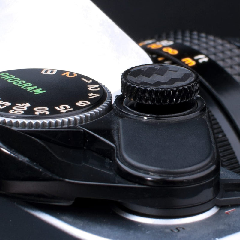 (2 Pack) PIBIETTN Camera Shutter Button, Copper Soft Shutter Release Button Compatible with Fujifilm Fuji Sony Leica Camera Release Button(Imitation Carbon Fiber Black)