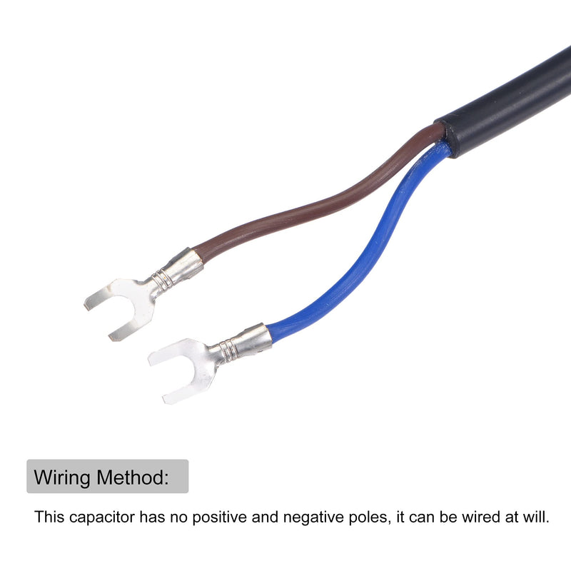 MECCANIXITY CBB60 Run Capacitor 70uF 250V AC 2 Wires 50/60Hz Cylinder 124x60mm with Terminal for Air Compressor Water Pump Motor