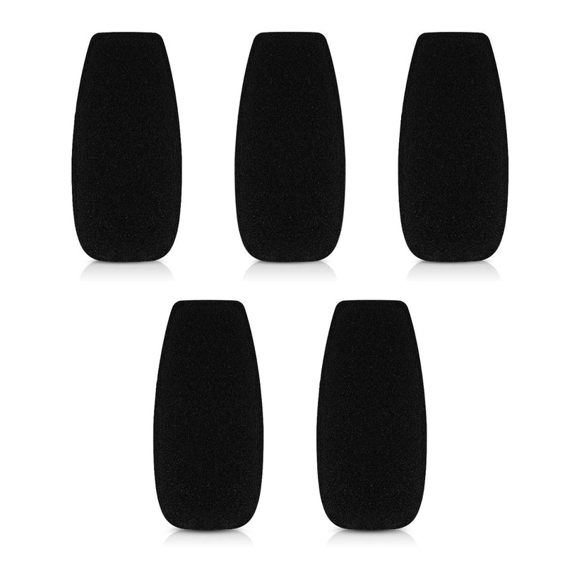 [AUSTRALIA] - kwmobile Microphone Foam Covers (Set of 5) - 1.9 x 0.5 inches () Windscreen Protective Pop Filter Pack for Microphones - Black 4.8x1.2 cm 