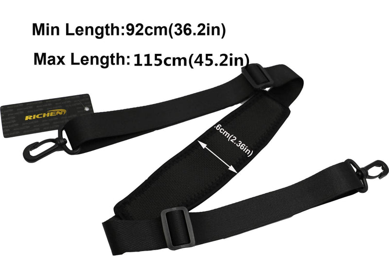 RICHEN Replacement Shoulder Strap Adjustable Luggage/Laptop/Camera Bag Strap with Swivel Hook,Pack of 2,Black