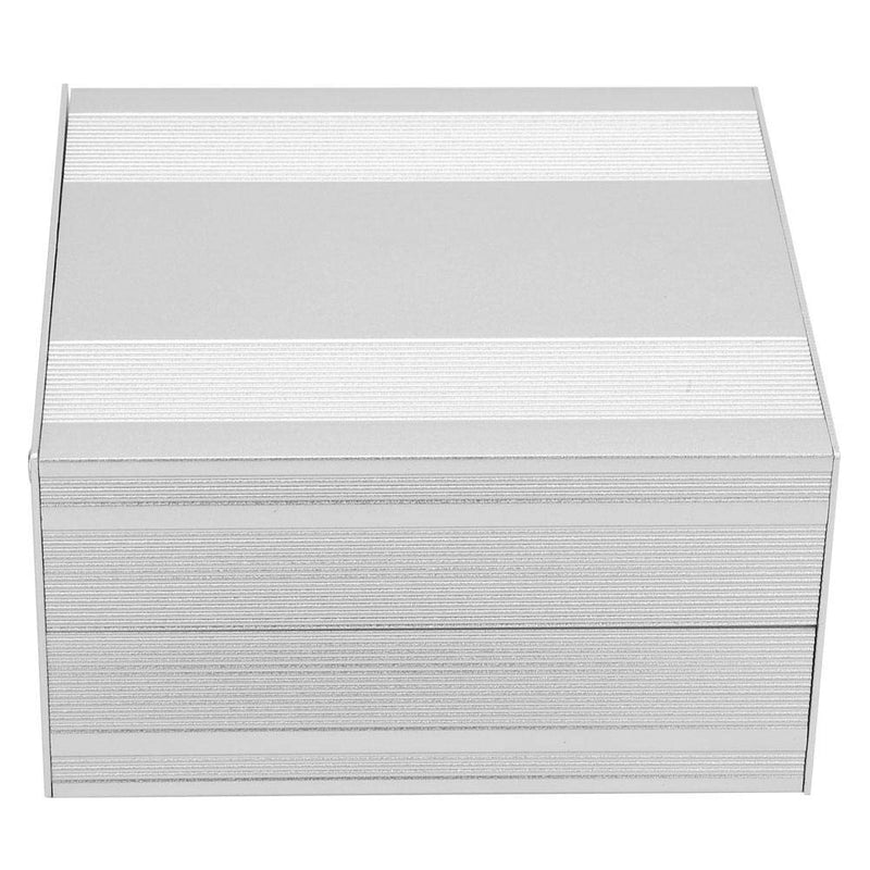 Aluminum Enclosure Case Silver DIY Electronic Circuit Board Project PCB Instrument Box Case for Heat-dissipating Aluminum Casing of Electronic Products, 3.2×5.7×5.9inch