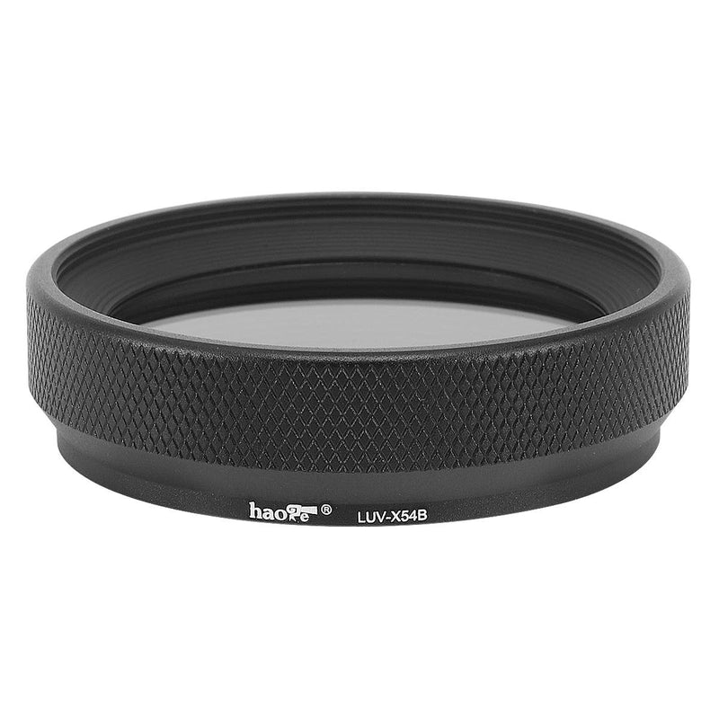Haoge LUV-X54B Metal Lens Hood with MC UV Protection Multicoated Ultraviolet Lens Filter for Fujifilm Fuji X100V Camera Black