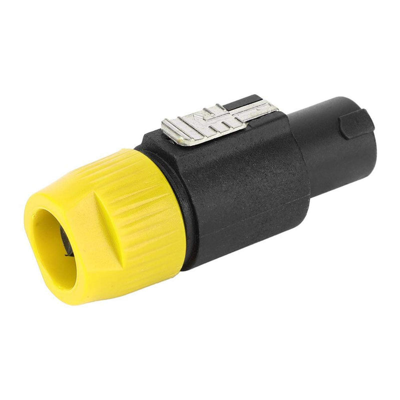 10PCS C-NL4FC Humanized Conductive Speakon Cable Adapter Connector Audio Speakon Cable Mount Connector Twist Lock Speaker Plug for Cables 6~15mm(Yellow) Yellow