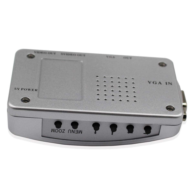 HDSUNWSTD VGA to RCA Adapter, Composite AV S Video to VGA Converter, PC to TV Video Switch Box for HDTV, Monitors, Laptop, Desktop, PC