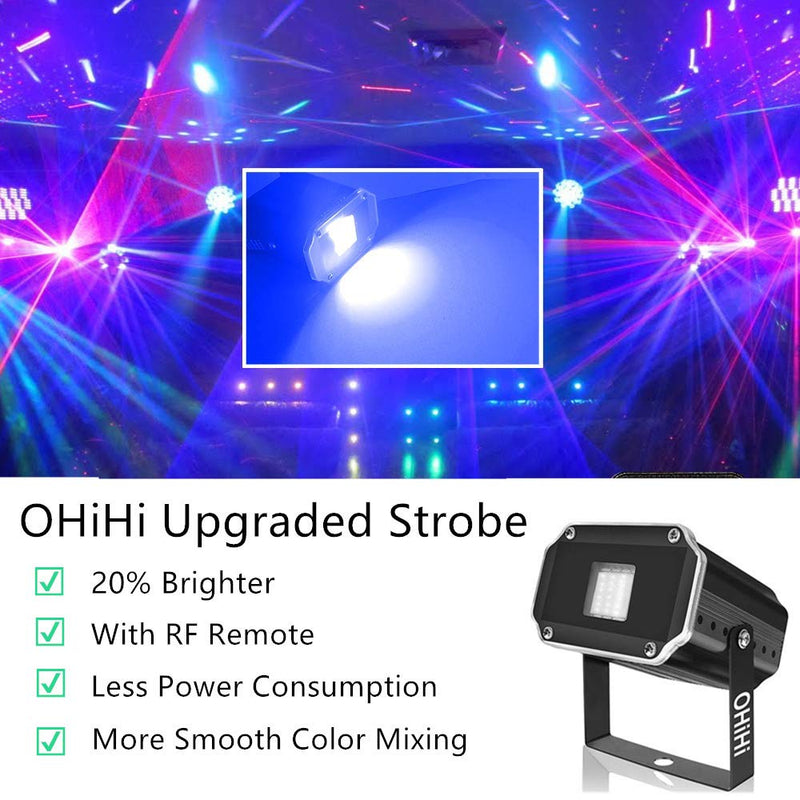 [AUSTRALIA] - Super Bright Strobe Lights, OHiHi Sound Activated Mini 20W LED Strobe Light, Remote Control Flash Stage Lighting, Best for DJ Xmas Halloween Club Bar Show Party 