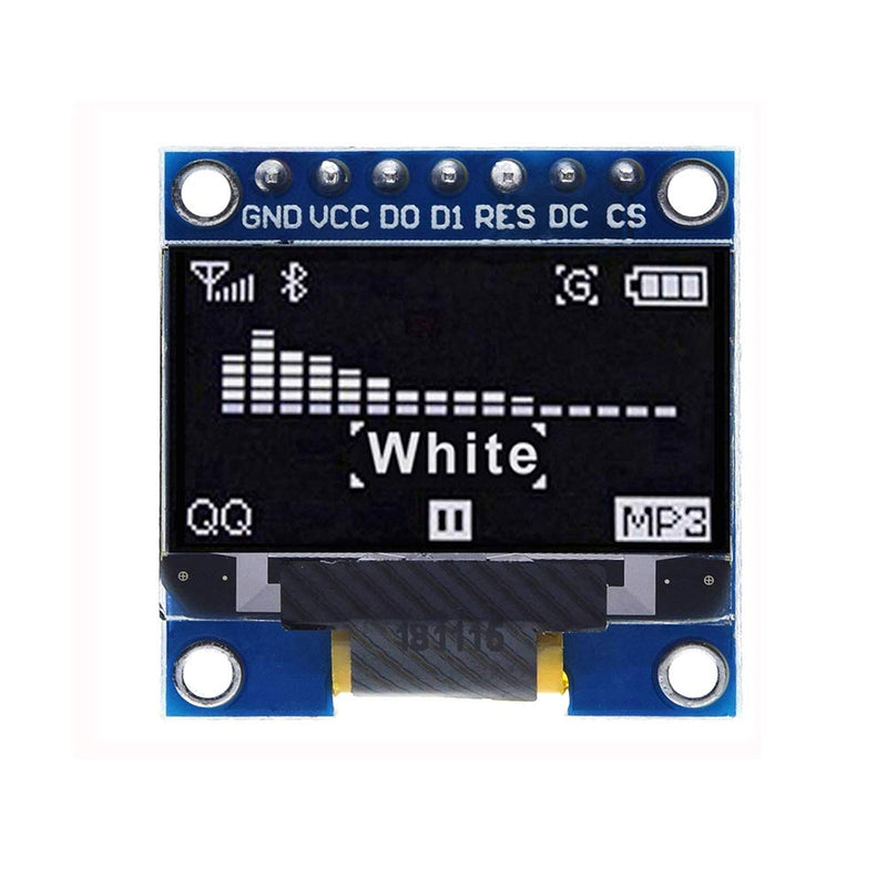 FBHDZVV 5PCS 0.96 OLED Display Module White 128x64 SSD1306 SPI 0.96 inch LED Driver Chip SSD1306 7Pin IIC I2C SPI Serial Compatible with Arduino and Microcontroller DIY KIT