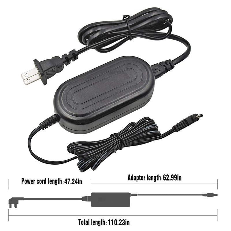 TKDY ACK-E5 AC Power Adapter DR-E5 DC Coupler Charger Kit for Canon EOS Rebel XSi XS T1i 450D 500D 1000D Kiss F X2 X3 DSLR Cameras.