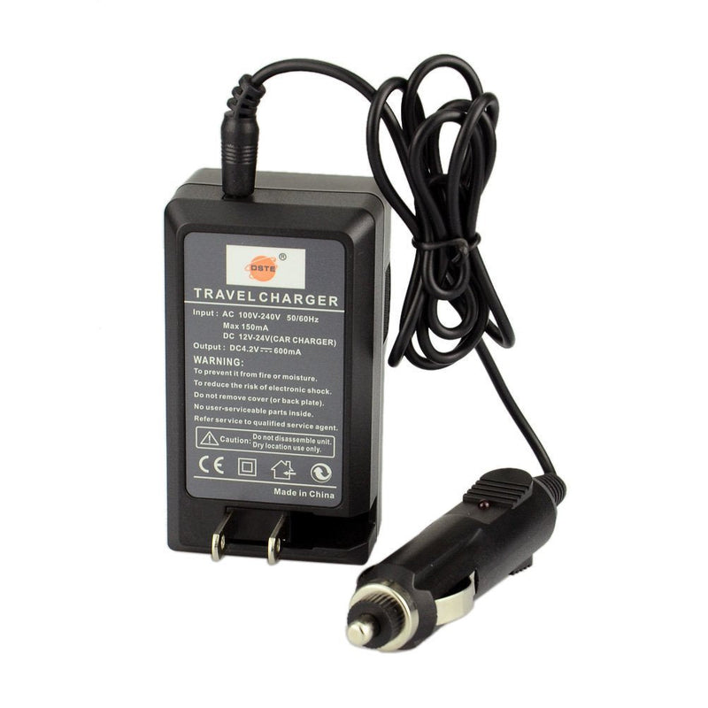 DSTE Replacement for 2X NP-BY1 Li-ion Battery Pack + Travel Car Charger DC16 Compatible Sony HDR-AZ1 HDR-AZ1VR HDR-AZ1VB HDR-AZ1VW Camera