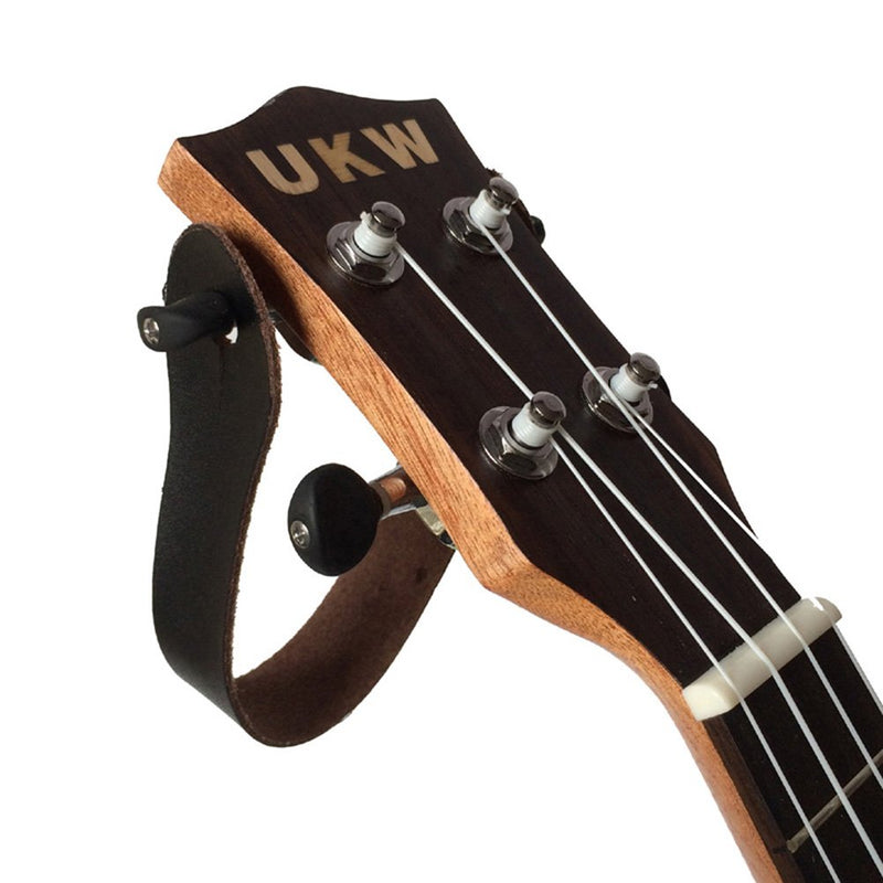 SUPVOX Guitar Hanger Leather Guitar Wall Mount Hook Holder Strap for Electric Acoustic Guitar Ukulele Accessory