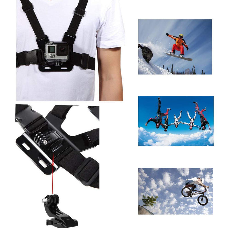 VVHOOY Chest Mount Harness Adjustable Chesty Strap Compatible with Gopro Hero 8/7/6/5/4 Session DJI Osmo AKASO EK7000 Brave 4 5 6 Plus APEMAN Dragon Touch COOAU Sjcam Action Cameras
