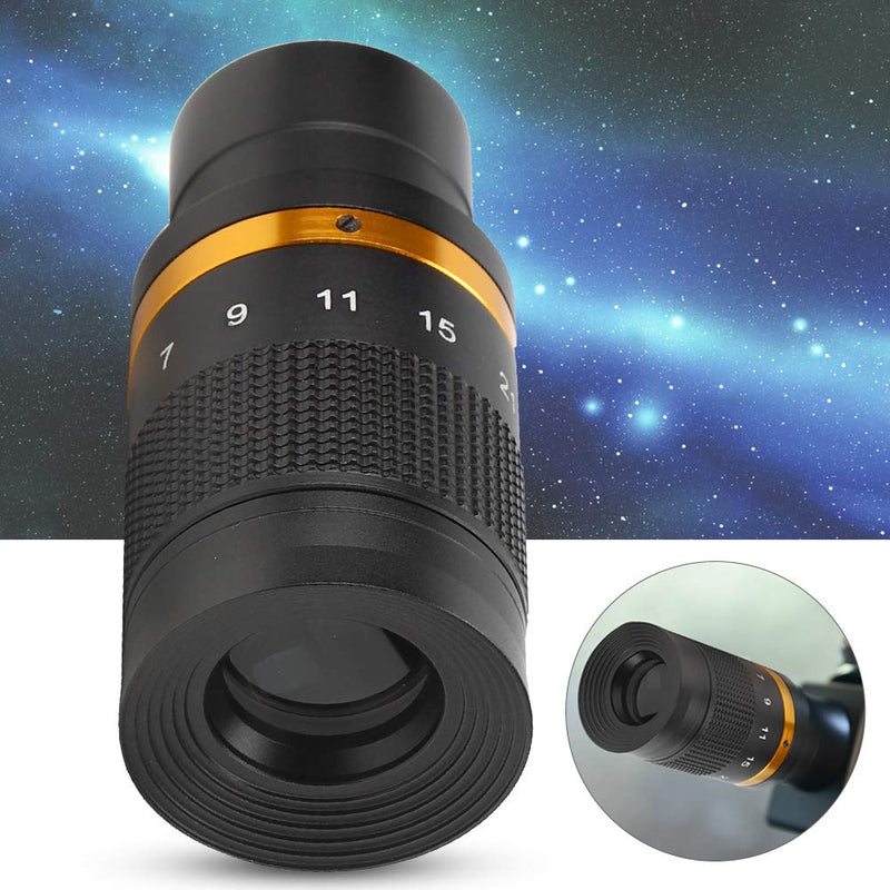 Telescope Eyepieces, 7‑21mm Continuous Zoom Eyepiece 1.25 inches 31.7 MM Barlow Lens Black for Astronomy Telescope