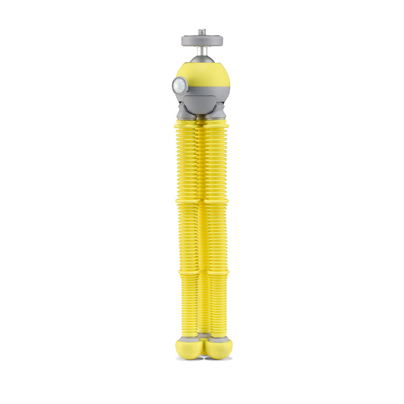 JOBY PodZilla Medium Kit, Tripod for Smartphones and Compact Mirrorless Cameras, Flexible Tripod with Ball Head and GripTight 360 Phone Mount Included, Devices up to 1 Kg, Yellow Medium Kit Yellow