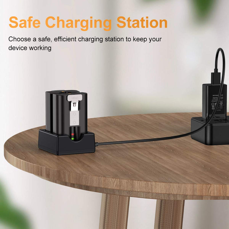 NANW Battery Charger Station Compatible with Ring Video Doorbell 2, Spotlight Cam Battery, Peephole Cam & Stick Up Cam Battery (Batteries NOT Included), Portable Dual Port Charging