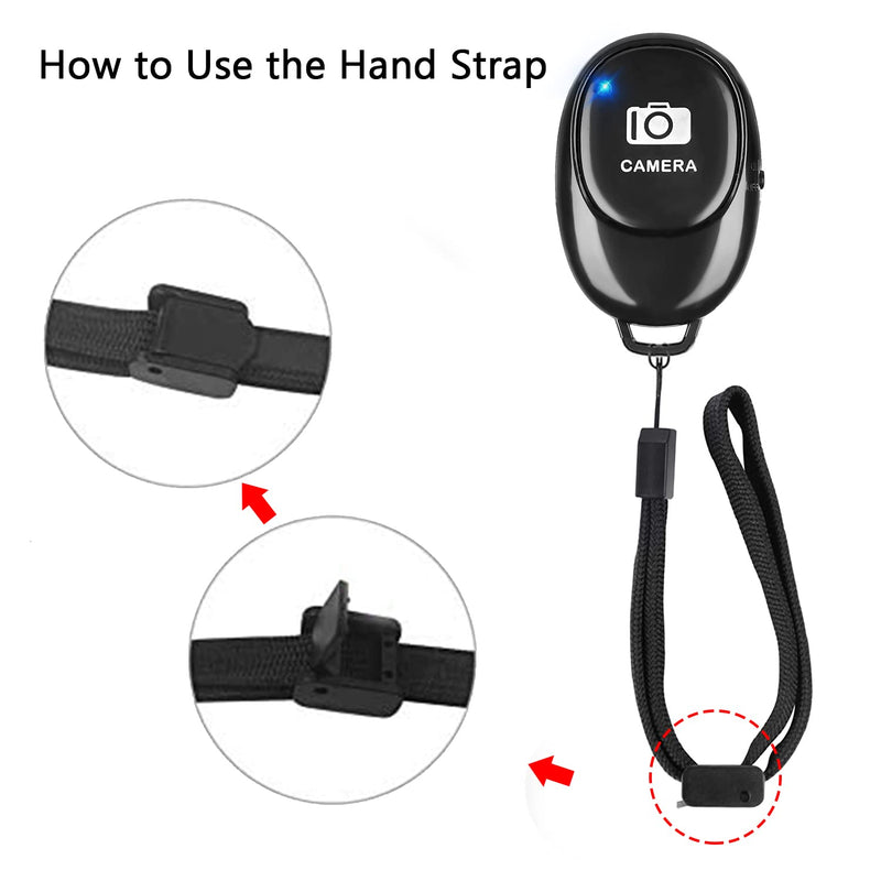 Phone Camera Remote Control(2 Pack) for Photos & Videos, Bluetooth Wireless Camera Remote Shutter Clicker Compatible with iPhone/Android Phone/iPad/Tablets with Adjustable Wrist Strap