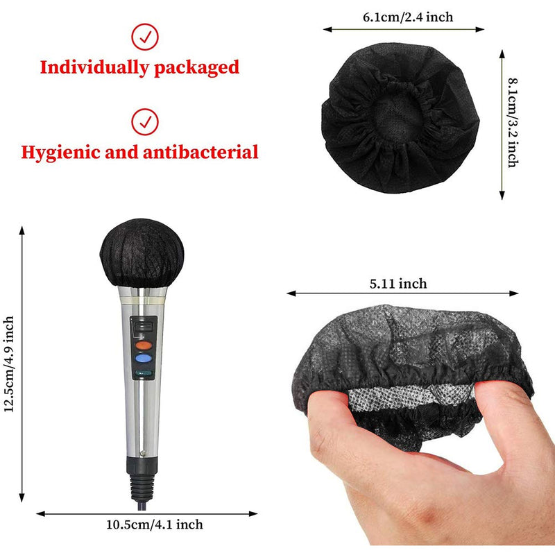 Disposable Microphone Cover,Karaoke Mic Cover,Non-Woven Handheld Microphone Windscreen Protective Cap,Universal Small Mic Covers Replacement WindScreen