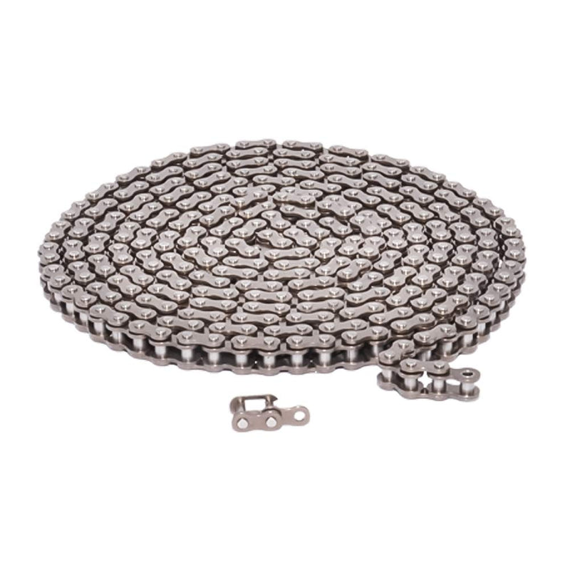 2M #25 Roller Chain with 1 Connector Connecting Link for Go Kart, Mini Bike Chain Replacements