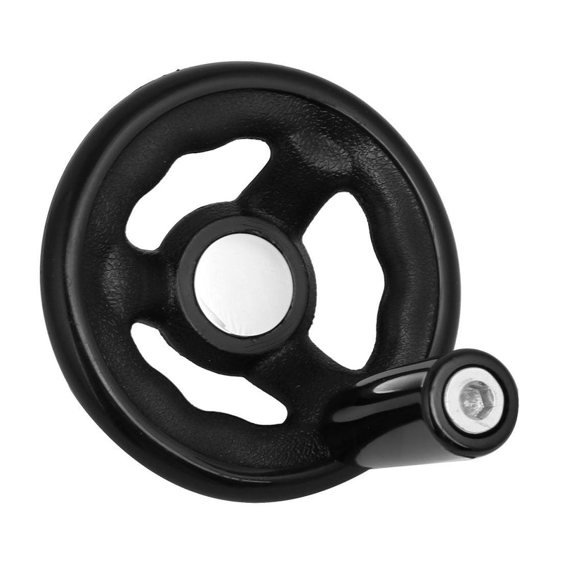 uxcell 4-inch Diameter Plastic Round Hand Wheel W Revolving Handle