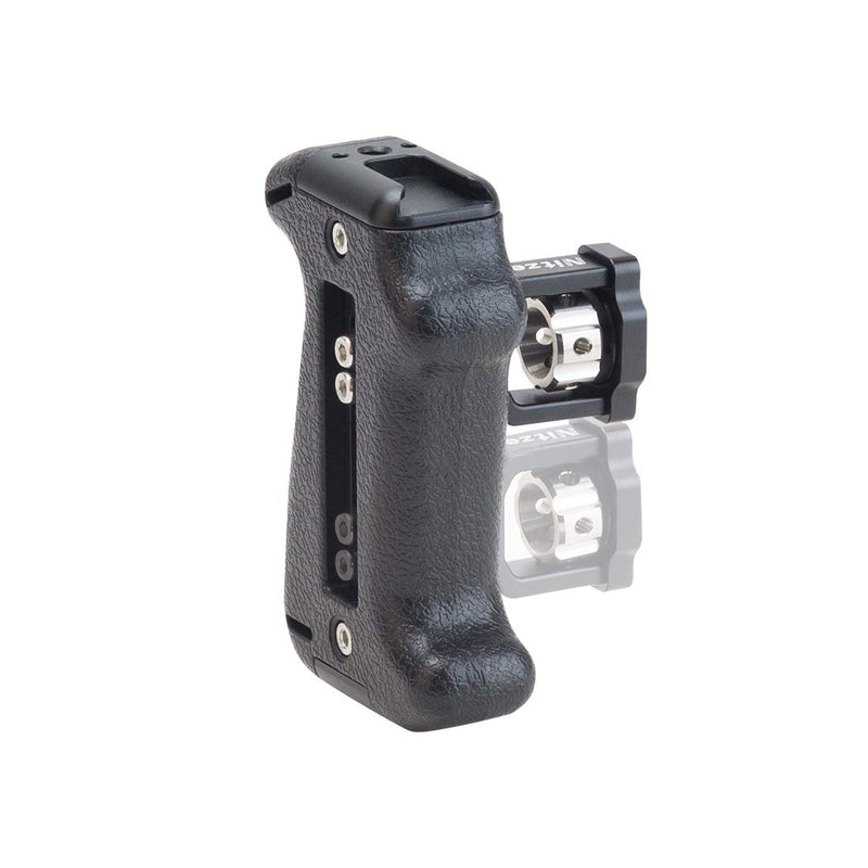 Nitze Adjustable Plastic Side Handle Grip Universal Camera Cage Handle with 3/8’’ Locating Pin and Cold Shoe Mount for Camera Cage Shoulder Mount Support - PA22-G3/8