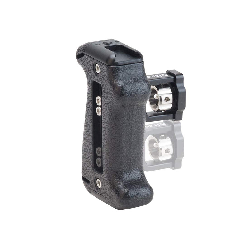Nitze Adjustable Plastic Side Handle Grip Universal Camera Cage Handle with 1/4’’ Locating Pin and Cold Shoe Mount for Camera Cage Shoulder Mount Support - PA22-G1/4