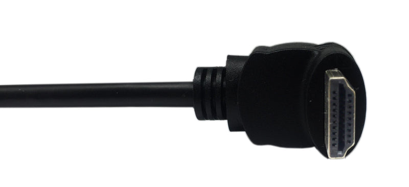 CERRXIAN 15cm 6inch High Speed HDMI 2.0 Up Angle HDMI 2.0 Male to Female Extension Cable with Screw Hole Panel Mount Support 4K 60Hz Resolution for Blu Ray Player, 3D TV, Roku, Xbox360 (Black) (U)