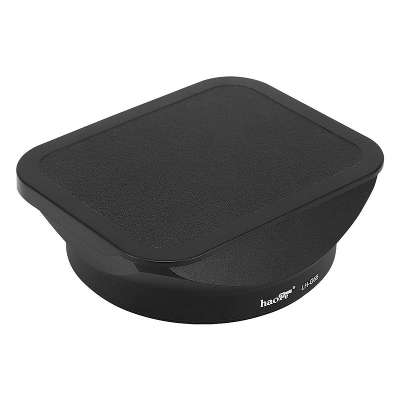 Haoge LH-G65 Bayonet Square Metal Lens Hood Shade with Cap for Fujifilm Fuji Fujinon GF 63mm F2.8 R WR and GF 45mm F2.8 R WR Lens on GFX100 GFX50S GFX50R