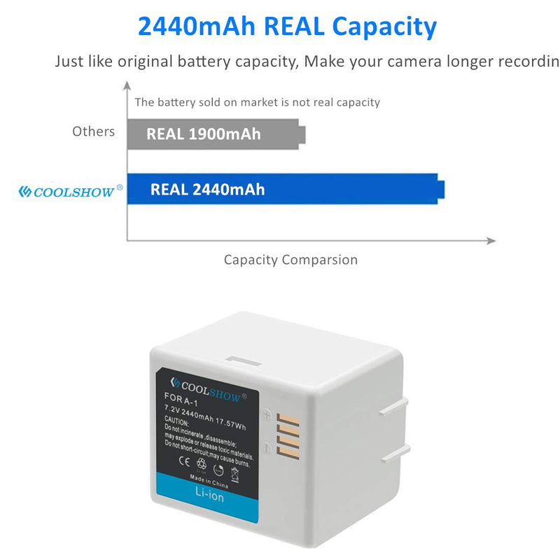 COOLSHOW Rechargeable Battery Replacement 2 Pack for Arlo Pro,Arlo Pro 2 (VMA4400) and LCD Dual Arlo Battery Charger Compatible with Arlo Pro,Arlo Pro 2,Arlo Go and Arlo Security Light Battery