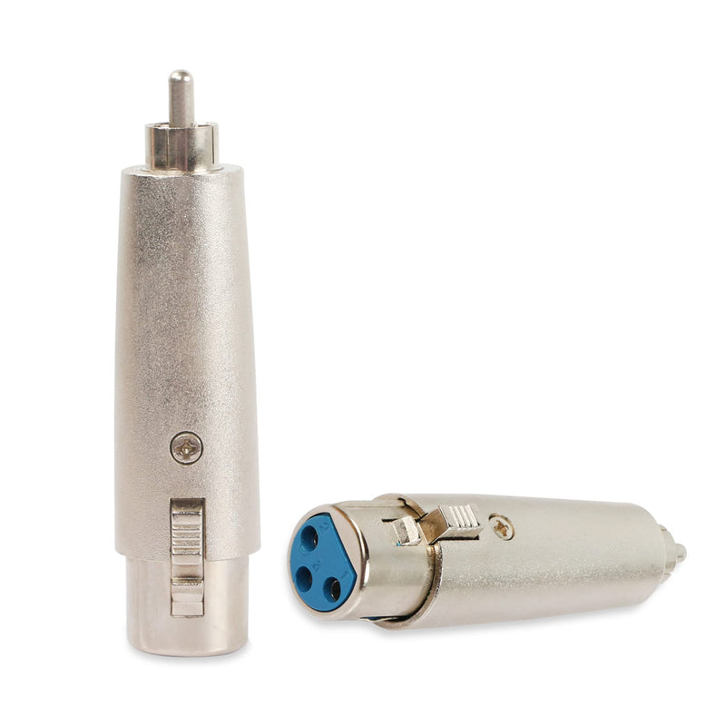 PNGKNYOCN RCA to XLR Adapter RCA Male to XLR Female Gender Changer Audio Coupler Connector（2-Pack）