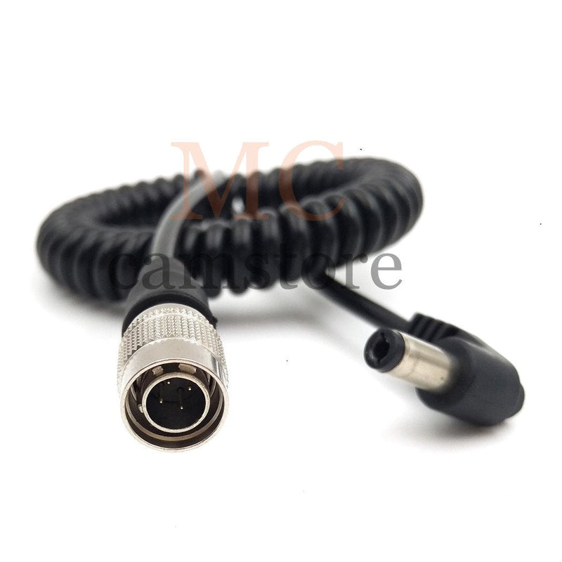 MCCAMSTORE DC2.5 5.5/2.5 to 4pin Male Plug Power Coiled Cable for Sound Devices Zaxcom F8/664/688