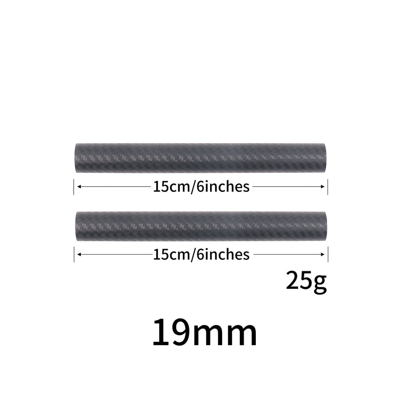 Foto4easy 16 Inch 19mm Carbon Fiber Rod for 19mm Rail Rod Support System,19mm Rod Matte Box 19mm Rod Follow Focus 19mm Rod-16 inch