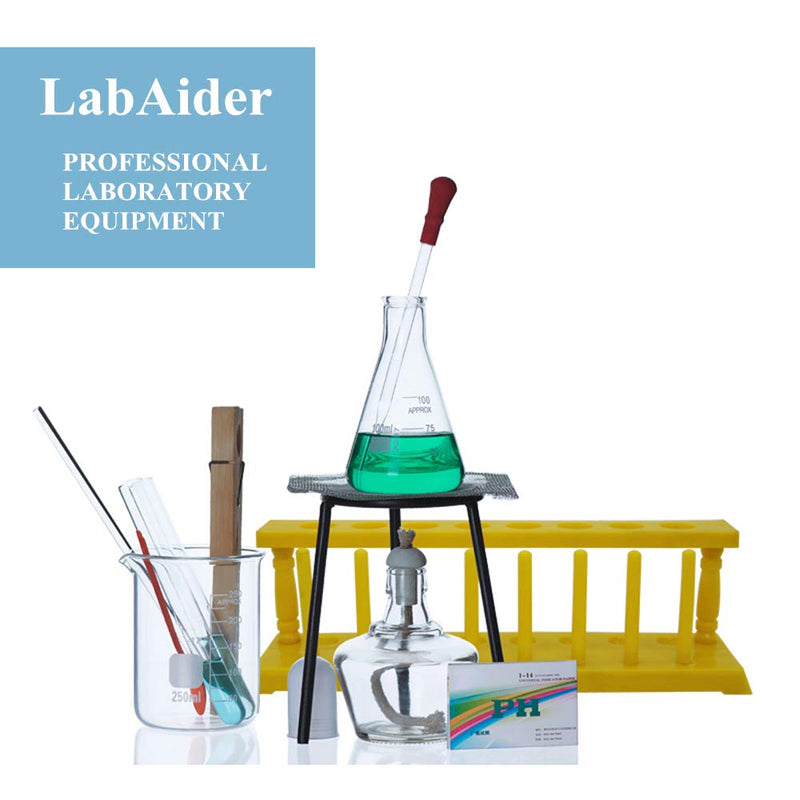 [AUSTRALIA] - Classic Style Alcohol Burner Lamp Glass Bunsen Burners Lab Equipment Heating 150ml with 5 Free Replacement 6inch Wicks and Funnel 