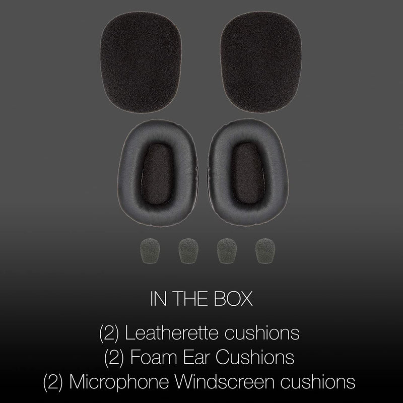 Blue Parrot B450-xt Cushion Kit - Includes Foam and Leatherette Replacement Ear Cushions, Four Foam Windscreens (for B450-XT only - 1st Gen Prior to May 2020) VXI-204019-B