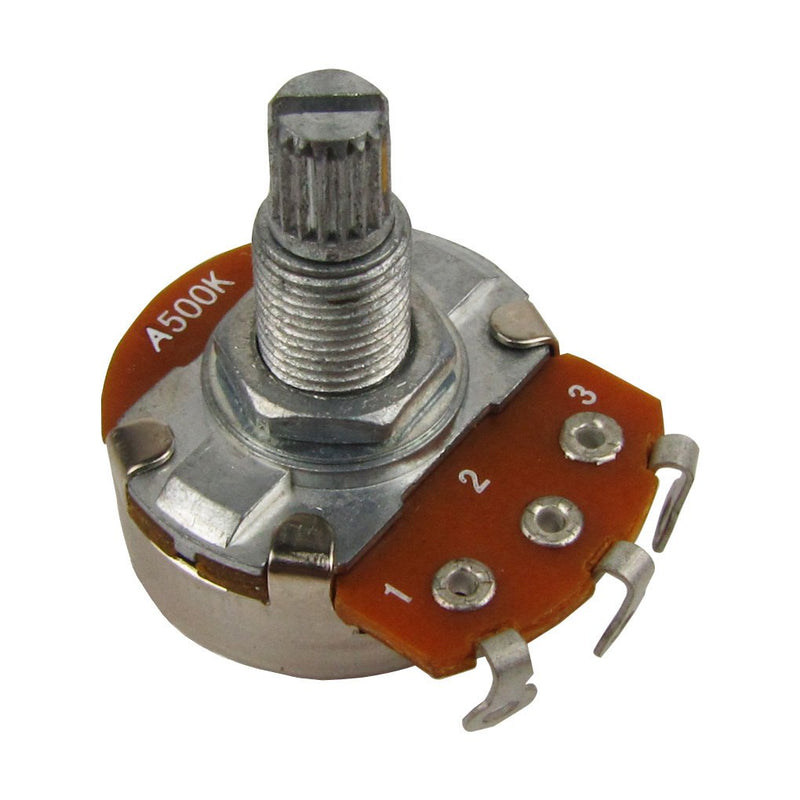 Musiclily Metric Full Size 18mm Split Shaft Pots A500K Guitar Potentiometers (2 Pieces)