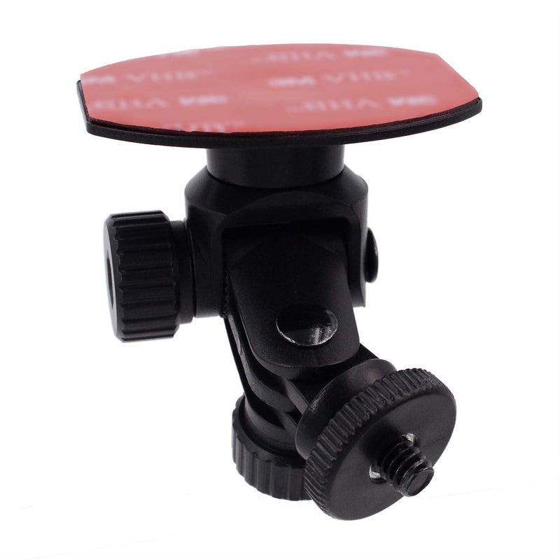 iSaddle CH114 1/4"-20 Thread Car Camera Mount Holder with 3M Double-Sided Adhesive Base - Universal Car Dash Cam Tripod Permanent Windshield/Dashboard Holder Fits Sony/Ricoh/HP/GoPro/Oculus Mini 3M-Base